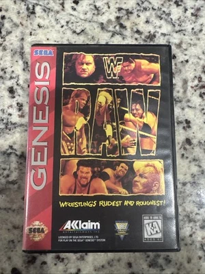 WWF Raw  Sega Genesis Great Shape TESTED - Image 1 of 4