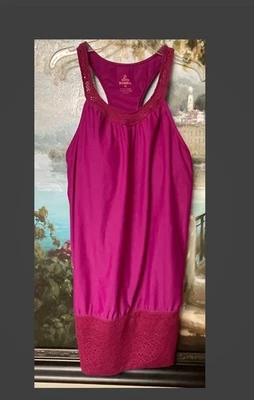 Vestido de banho Prana feminino tamanho XL cor magenta roupa de banho praia capa - Imagem 1 de 4