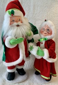 Annalee Dolls Santa Claus 17” Mrs Claus 14” Set - Picture 1 of 9