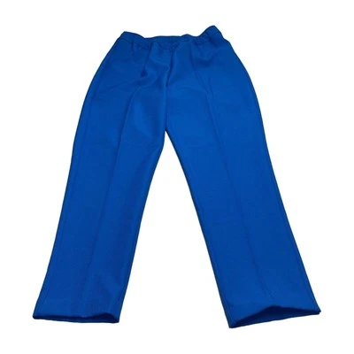 Pantalones curvos para mujer 12W azul 100 % poliéster clásicos tiro medio pierna recta Foto 1 de 4