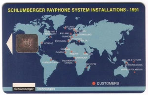 PACE '91 USA Schlumberger Payphone System Installations Show Card Phone Card - Picture 1 of 2