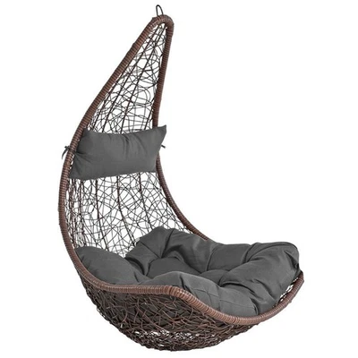 Hängesessel Polyrattan Hängekorb ohne Gestell Hängestuhl Hängeschaukel Korb - Bild 1 von 4