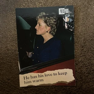 Presseausweis Trading Card 1993 #14 He Has His Love To Keep Him Warm Prinzessin Diana - Bild 1 von 2