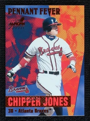 1999 Pacific Aurora Pennant Fever Copper /20 Chipper Jones #1 HOF - Image 1 of 2
