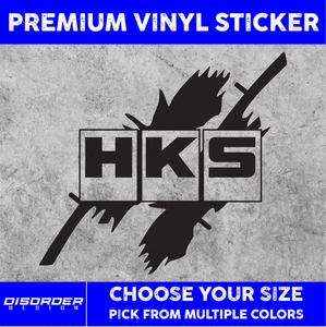 HKS JDM [VINYL STICKER]-for Car/Truck WINDOW-LAPTOP-FOLDER-YOU PICK COLOR/SIZE - Picture 1 of 6