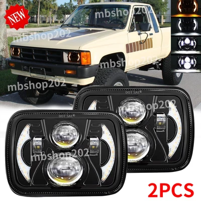 130W 7x6 Rectangle LED Headlight Sealed Bulb fit Toyota Pickup Truck H6014 H6054 - Image 1 of 4