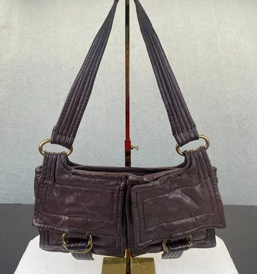 KOOBA Metallic Bronze Leather Baguette Shoulder Handbag ,Preppy,Zipper - Image 1 of 4