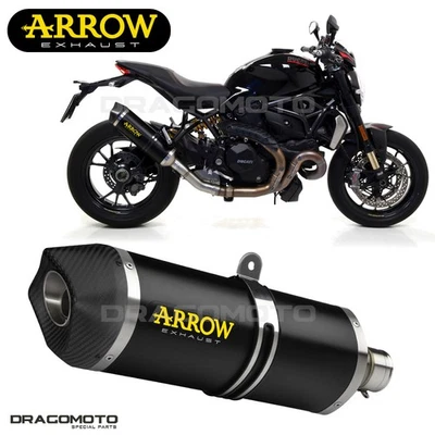 Silenciador DUCATI MONSTER 1200/R/S 2016 2017 ARROW ALUMINIO negro CC RACE-TECH Foto 1 de 4
