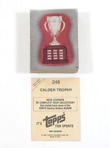 Lote de (50) pegatinas de hockey Topps 1982-83 Calder Trophy #248 lámina - Imagen 1 de 2