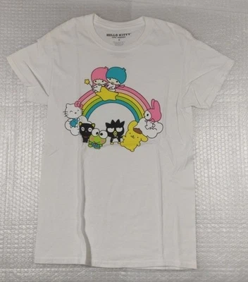 SANRIO HELLO KITTY T-SHIRT GIRLS Small White Graphic Anime Cartoon - Image 1 of 4