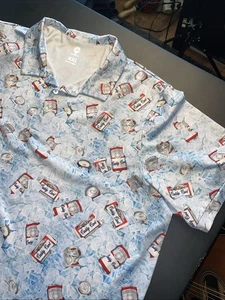 Camisa polo de golf Caddy Cart para hombre latas de cerveza y hielo AOP 2XL ¡TAN BONITA! MEJOR OFERTA - Imagen 1 de 11