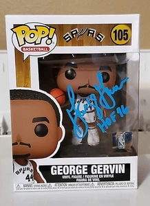 San Antonio Spurs GEORGE GERVIN autographed Signed Funko Pop PSA COA - Picture 1 of 4