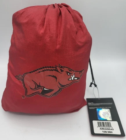 Arkansas Razorbacks NCAA Hammock w/ Attachment Straps and Storage Bag NEW Cover