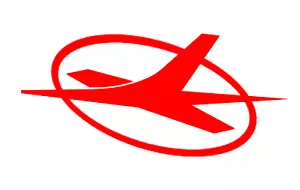 AUFKLEBER INTERFLUG DDR STICKER AUTOAUFKLEBER ROT WEISS GROSS OVAL AIRLINER TOP! - Bild 1 von 2
