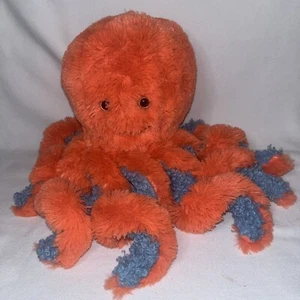 Manhattan Toy Co Pulpo Aqua Azul Coral Naranja Tentáculos Peluche Muy Suave Limpio - Imagen 1 de 15