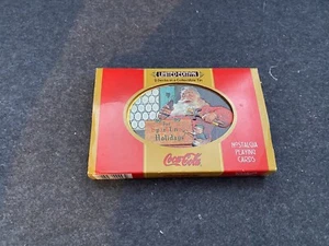 Coca-Cola Santa Claus 1998 edición limitada tarjetas nostálgicas y lata 2 barajas de colección - Imagen 1 de 2