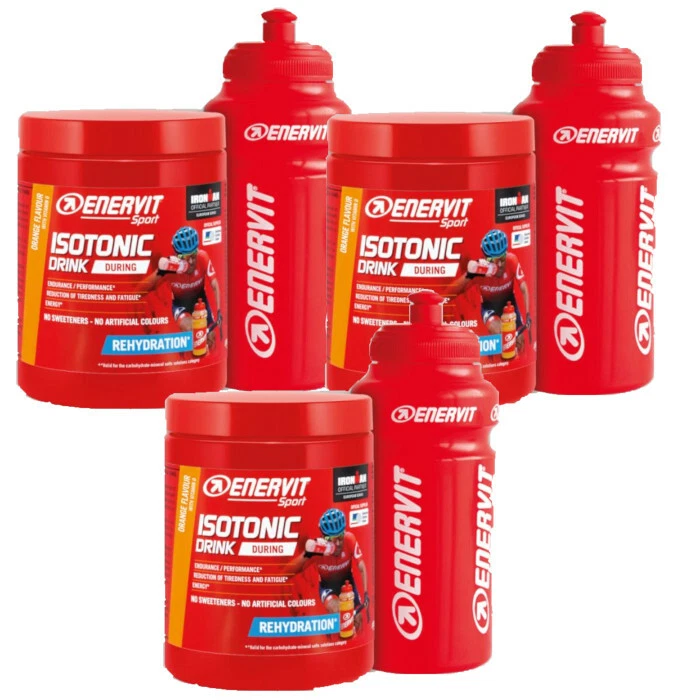 ENERVIT ISOTONIC DRINK ARANCIA Integratore di carboidrati e sali minerali 3x420g - Immagine 1 di 1