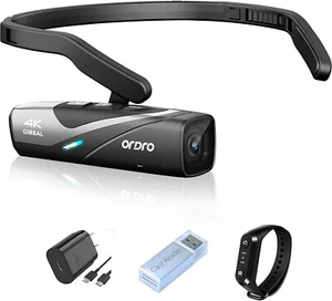 ORDRO EP8 Wearable Hands-Free FPV Camera, Ultra HD 4K 60FPS with Gimbal - Picture 1 of 7