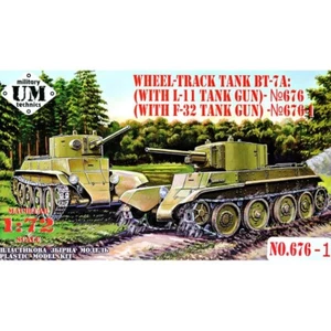 Kit Modelo Plástico UMT 676-01 Escala 1:72 Tanque "BT-7A" con Pistola Tanque F-32 - Imagen 1 de 11