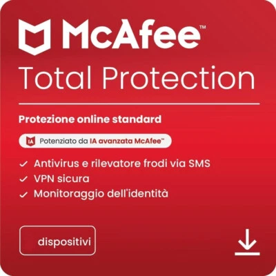 McAfee Total Protection 2025 5 dispositivi 2 anni | Versione completa o upgrade - Immagine 1 di 3