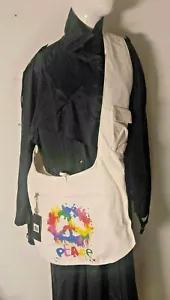 NUOVA borsa bianca multicolore HIPPIE tracolla borsa pace di Angela & William - Foto 1 di 10