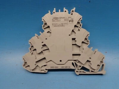 (1) 2002-3201 WAGO TopJob Triple Deck Terminal Block 500V 5.2mm GRAY 6 position - Image 1 of 4