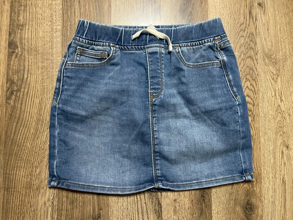Falda Gap, Talla Grande Niña, Azul, Denim, Mini, Corbata Cintura Foto 1 de 4