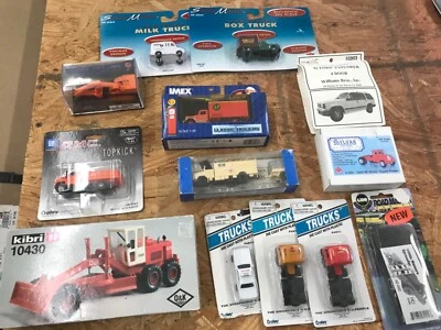 Ho Scale 1:87 Vehicles Lot of 13 Trucks Cars Construction - Image 1 of 4