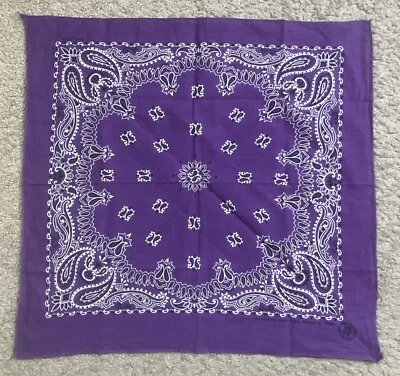 Pañuelo Paisley Bandana Vintage 100% Algodón Púrpura RN 15582 América EE. UU. Foto 1 de 4