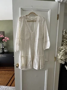 NEW Veronica Beard White Long Sleeves Mini Dress Size M - Picture 1 of 13