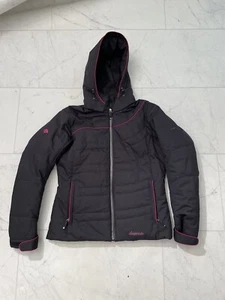 Descente Grace Womens Jacket Black Pink Detachable Hood Size US 10 (M) Rare! - Picture 1 of 14