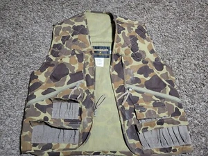 Vtg Duck Camo Vest Gamehide Hunting Game Pouch Waterproof Bird Hunt Sz Men's m - Picture 1 of 10