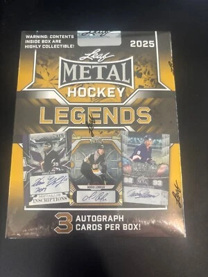 2025 Leaf Metal Legends Hockey Factory Sealed Hobby Box - Image 1 of 4