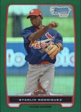2012 (CARDINALS) Bowman Chrome Prospects Green Refractors #BCP135 Rodriguez