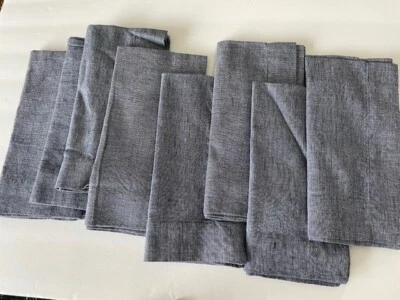 Crate & and Barrel DENIM CHAMBRAY NAPKINS x 11- 22" sq. NEW-NWOT - Image 1 of 4