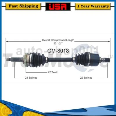 Eje delantero izquierdo CV eje articulado para Chevrolet Metro 1.3L 2000 1998 1999 2001 Foto 1 de 2