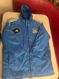 Adidas San Jose Earthquakes Tiro Full Length Stadium Blue Parka Jacket Size 2XL - Picture 1 of 12