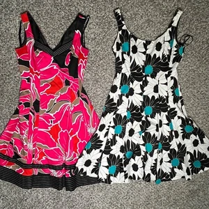 Nine West Lot of 2 A Line Cocktail Knee-Length Floral Dress Ladies Sz 2 Dresses - Picture 1 of 13