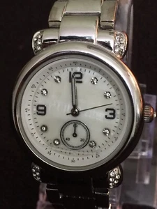 quartz Mother Of Pearl Face Silver Dial 35 Mm Case, Ladies Watch ,Band Have - Picture 1 of 7