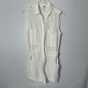 Young Fabulous Broke YFB white linen blend rompber size small 1938 - Picture 1 of 3
