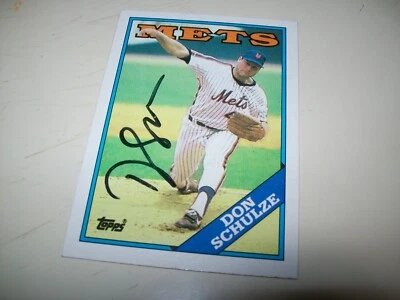 1988 TOPPS DON SCHULZE AUTOGRAPH SIGNED AUTO #131 NEW YORK METS - Image 1 of 2
