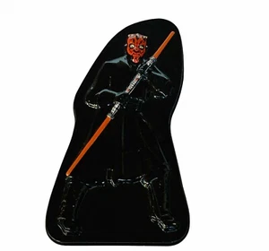Estuche de hojalata Darth Maul caja impacto Star Wars soporte para bolígrafo Sith Phantom Menace  - Imagen 1 de 5