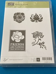 Stampin Up! Friends Never Fade 4pc Stamp Set Flowers - Picture 1 of 2
