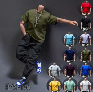 [Only T-shirt]1/6 Male/Female Soldier Clothes Trendy T-shirt Model for 12'' - Picture 1 of 29
