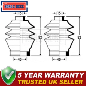 Borg & Beck Front Steering Rack Boot Set Fits Honda Accord 1990-1993 2.2 - Picture 1 of 4