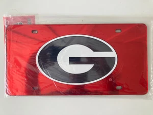 Georgia Bulldogs Premium Laser Tag License Plate, Red - Durable Acrylic Mirror - Picture 1 of 6