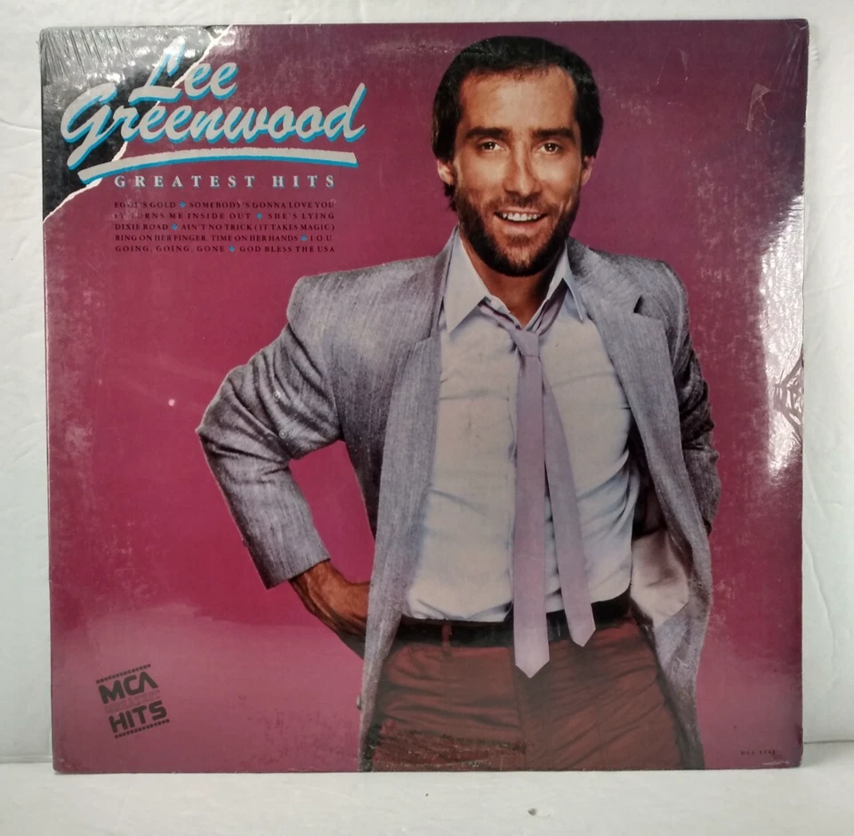 Lee Greenwood Greatest Hits 1985 Vinyl LP Feat God Bless The USA VG Mca-5582