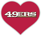 San Francisco 49ers NFL Sport Heart Car Bumper Sticker Decal "SIZES''
