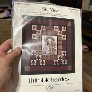Thimbleberries St. Nick   Cover Story Quilts Pattern & Fabric Panel  NEW - Picture 1 of 10