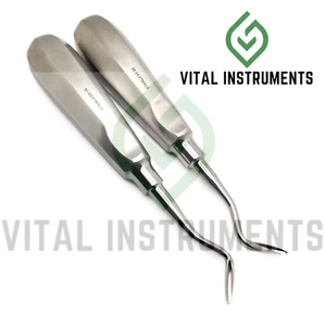 Flohr Dental Root Elevator Set Left & Right Stainless Steel Instruments - Picture 1 of 1